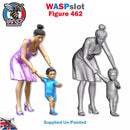 Trackside Unpainted Figures Scenery Display 4 x Family Set 145 New 1:32 Scale Wasp