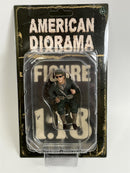 World War II USA Solider Sitting With Cigar 1:18 Scale Poly Resin Figure American Diorama 77412