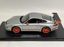 2007 Porsche 911 997 GT3 RS Silver 1:18 Scale Welly 18015s