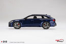 Audi RS6 Avant Carbon Black Navarra Blue Metallic 1:18 Scale TSM TS0315
