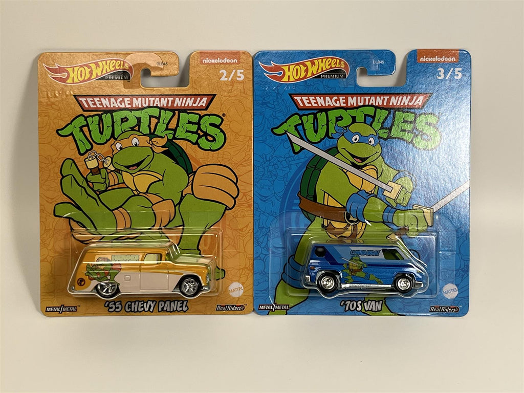 Hot Wheels Teenage Mutant Ninja Turtles TMNT 2 Car Set Real Riders 1:64  DLB45 979N
