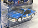1986 Ford Thunderbird Stock Car Bright Blue with Gold and White 1:64 Johnny Lightning JLSF024B