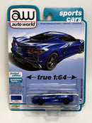 2020 Chevy Corvette Elkhart Lake Blue 1:64 Scale Autoworld AW64362B
