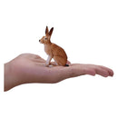 Brown Hare Wildlife Toy Figure 7 cm Height Approx Mojo Fun 381072
