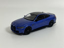 BMW M4 Competition Portimao Blue LHD 1:64 Mini GT MGT00845L