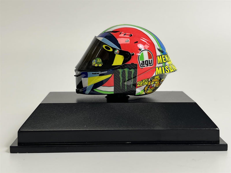 Valentino Rossi AGV Helmet MotoGP Misano 2019 1:8 Scale Minichamps 399190096
