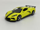 2020 Chevrolet Corvette Stingray Coupe Yellow Black Stripes 1:43 Scale Burago 183000