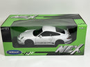 Porsche 911 997 GT3 RS White 1:18 Scale Welly 18015w