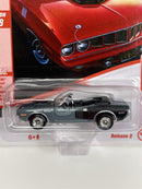 1971 Plymouth Cuda Convertible Winchester Grey 1:64 Johnny Lightning JLMC026B