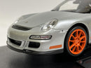 2007 Porsche 911 997 GT3 RS Silver 1:18 Scale Welly 18015s