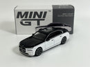 BMW i7 xDrive60 Alpine White Black Sapphire RHD 1:64 Mini GT MGT00959R