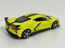 2020 Chevrolet Corvette Stingray Coupe Yellow Black Stripes 1:43 Scale Burago 183000