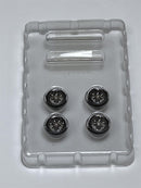 BNDS Custom Wheel Parts Wheel and Tyre Set Black Chrome 1:64 MOT Hobby BC26404SBC