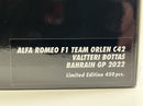 Valtteri Bottas 2022 Alfa Romeo F1 Team Orlen Bahrain GP 1:18 Minichamps 117220177