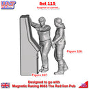 Trackside Unpainted Figure Scenery Display Set 115 Arcade Figures x 2 1:32 Wasp