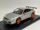 2007 Porsche 911 997 GT3 RS Silver 1:18 Scale Welly 18015s