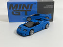 Bugatti EB110 Super Sport Blue Bugatti LHD 1:64 Scale Mini GT MGT00890L