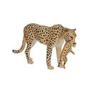 Cheetah Female With Cub Wildlife Toy Figure 13 cm Length Approx Mojo Fun 387167