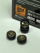 BNDS Custom Wheel Parts Wheel and Tyre Set Bronze 1:64 MOT Hobby BC26404SRB