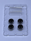 BNDS Custom Wheel Parts Wheel and Tyre Set Flat Gloss Black 1:64 MOT Hobby BC26405BK