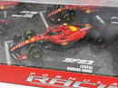 Ferrari Racing F1 4 Car Set Leclerc #16 Sainz #55 1:43 Scale Bburago 36848