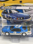 1986 Ford Thunderbird Stock Car Bright Blue with Gold and White 1:64 Johnny Lightning JLSF024B
