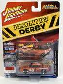 1982 Pontiac Grand Prix Stock Car 6 Cans of Deep Red with Orange 1:64 Johnny Lightning JLSF024B