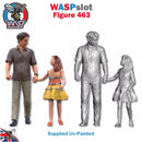 Trackside Unpainted Figures Scenery Display 4 x Family Set 145 New 1:32 Scale Wasp