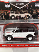 Barrett Jackson 2021 Ford Bronco 66 First Edition 1:64 Greenlight 37270F