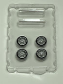 BNDS Custom Wheel Parts Wheel and Tyre Set Silver 1:64 MOT Hobby BC26406SR