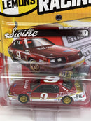 1986 Ford Thunderbird Stock Car Primary Red with Gold and White 1:64 Johnny Lightning JLSF024A