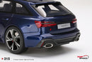 Audi RS6 Avant Carbon Black Navarra Blue Metallic 1:18 Scale TSM TS0315
