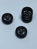BNDS Custom Wheel Parts Wheel and Tyre Set Gunmetal Grey 1:64 MOT Hobby BC26404GM