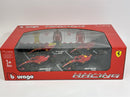 Ferrari Racing F1 4 Car Set Leclerc #16 Sainz #55 1:43 Scale Bburago 36848