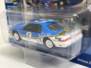 1986 Ford Thunderbird Stock Car Bright Blue with Gold and White 1:64 Johnny Lightning JLSF024B
