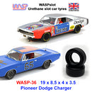 urethane slot car tyres x 4 wasp no 36 pioneer dodge charger 1:32 scale