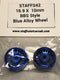 staffs aluminium bbs style wheels in blue 16.9x10mm staffs42