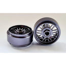 staffs slot cars bbs style grey alloy wheels 16.9 x 8.5mm x 2 staffs 91