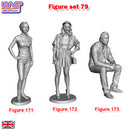 Trackside Unpainted Figures Scenery Display 3 x Figures Set 79 New 1:32 WASP