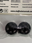 staffs slot cars uk 15.8 x 8.5mm black 5 spoke alloy wheels staff 13