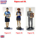 Trackside Unpainted Figures Scenery Display 3 x Figures Set 55 New 1:32 Scale WASP