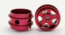 staffs slot cars 5 spoke red air rims 15.8 x 10mm x 2 staffs 51