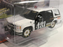 1997 chevy tahoe demolition derby white black 1:64 johnny lighting jlsf015b