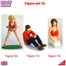 Trackside Unpainted Figures Scenery Display 3 x Figures Set 70 New 1:32 Scale WASP