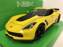 2017 chevrolet corvette z06 yellow 1:24 27 scale welly 24085y