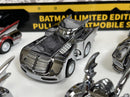Batman Chrome Limited Edition Pull Back Batmobile Series Set of 7 BK