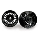 staffs aluminium wheels 2 x bbs deep dish black rear 15.8 x 10mm staffs slot cars 110
