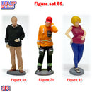 Trackside Unpainted Figure Scenery Display 3 x Figures Set 59 New 1:32 Scale WASP