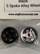 staffs slot cars uk 15.8 x 8.5mm black 5 spoke alloy wheels staff 13