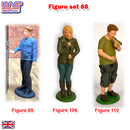 Trackside Unpainted Figures Scenery Display 3 x Figures Set 68 New 1:32 Scale WASP